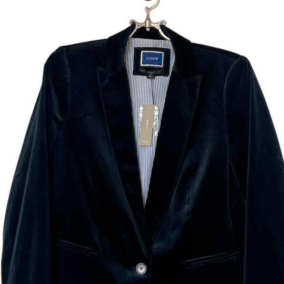 J Crew Parke Black Velvet Blazer Size 8T - Picture 4 of 16